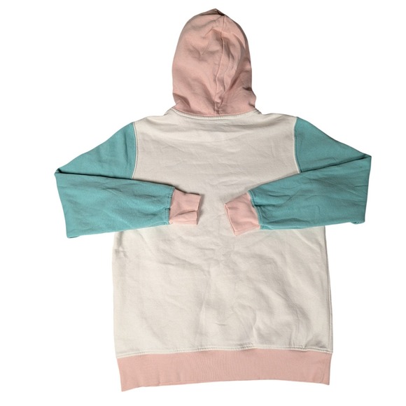 The North Face Womens Colorblock Hoodie Pastel Pink Mint Green Cream Pullover M - Picture 3 of 9
